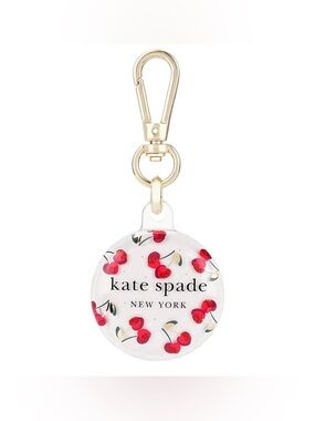 KATE SPADE AIRTAG HOLDER WITH GOLD RING CLIP 🍒